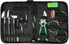 24 Piece Bonsai Tree Kit, Bonsai Trimming Tool Set, Bonsai Starter Kit, Carbon Steel Scissors Cutter Shears, Stainless Steel Rake Shovel, Gardening Pruning Tools, Gloves