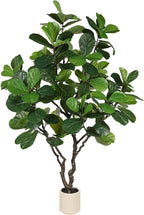 Fiddle Leaf Fig Tree 8ft - Extra Large Faux Fiddle Leaf Fig Tree with White Planter- Fig Tree with 108 Fiddle Leaves, Realistic Fiddle Leaf Fig Tree Artificial Indoor for Home Office Decor