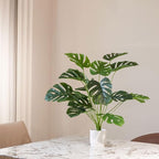 28" Fake Plants Large Artificial Plants Indoor Tall Faux Monstera Plant for Home Office Living Room Garden Decor