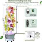 Hydroponics Growing System Kit with LED Grow Lights,8-Layer Vertical Garden Tower, 32 Pods Large Planting Sites, 8 Gallon Indoor Growing System for Vegetables, Herbs & Tomatoes, Pump&Dual Timer