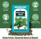 Herb Seed Pods Kit Basil - for All Hydroponics Growing Systems, 12 Pods Herb Kit with 1000+ Seeds of Genovese Basil, Grow Your Own Herb Garden at Home