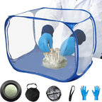 Portable Still Air Box Mycology with Pop Up Mushroom Growing Kit - Ideal for Mushroom Cultivation in Office and Mycology Enthusiasts (Blue)