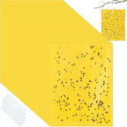 Qualirey 100 Pcs 6x8 Inch Yellow Sticky Traps for Gnats, Dual-Sided Sticky Gnat Traps for Indoor Outdoor Plants, Pest Control for Fungus Gnats, Fruit Flies, Whiteflies – Bulk Pack with Twist Ties