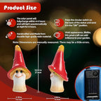 Solar Garden Large Mushroom Decor Outdoor Statue - Mushroom with LED Waterproof Sculptures Lights, Cute Mushroom Pond/Yard Statues Outside Decoration, Home, Lawn, Patio, Resin Fairy Ornament