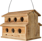 Bird House Bird Houses for Outside, 6 Hole Outdoor Bird House, Room for 6 Bird Families, Hanging Weatherproof Birdhouse