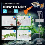 2PC 7 Holes Upgraded Aquarium Plant Holder, Aquatic Plants Cup for Tank, Fish Tank Plant Holder with Long Hook, Aquarium Feeder for Aquascape Decorations on Top of Tank (2Sets)