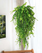RECUTMS Hanging Money Plants Fake Outdoor Hanging Artificial Flower for Outdoors Hanging Basket Hanging Artificial Plants Plastic Plants Home Garden Wedding Party Decorations