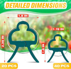 DIMROM Tomato Plant Support Clips – 60 Pcs Reusable Plastic Garden Clips in 2 Sizes for Upright Growth of Vegetables, Flowers & Vines