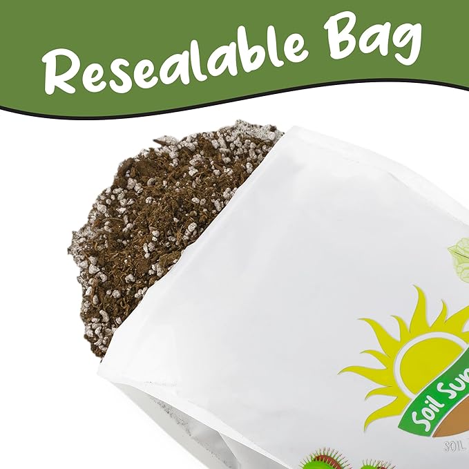 Soil Sunrise Carnivorous Plant Potting Soil Mix (8 Quarts) Ideal Additive for Venus Fly Traps, Sundews, and Pitcher Plants
