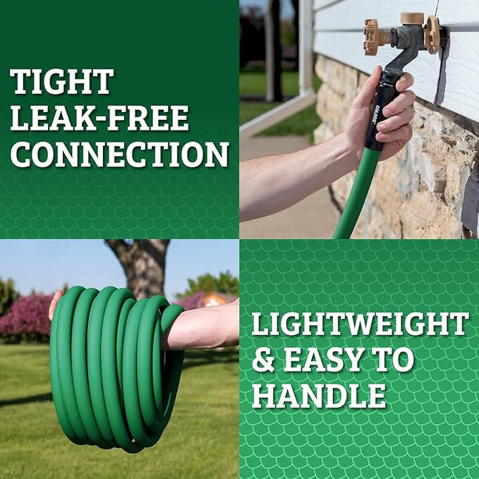 Flexzilla Colors Lead-In Garden Hose 5/8in. x 10ft., Lightweight All-Weather Water Hose, Durable and Flexible, Leak-Free Connections, Forest Green