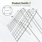 Cucumber Trellis for Garden - 4 Pack, 48" L x 16" W Garden Trellis for Climbing Plants Outdoor with Support Structures, A Frame Trellis for Climbing Vegetables Peas, Vine, Bean