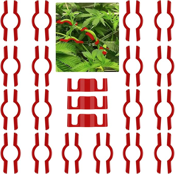 40 Pack LST Plant Training Clips – Durable & Reusable Stem Support for Low-Stress Training – Fits All Growth Stages