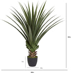Nearly Natural 4ft Artificial Spiked Agave Plant, Faux Succulent Greenery for Indoor Decor
