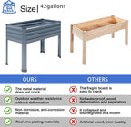 DIIYIV 2PCS Galvanized Raised Garden Bed with Legs,2PCS 48×18×30in Elevated Planter Box for Backyard,Outdoor Garden, Patio, Balcony, 300lb Capacity,Grey