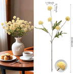 Fake Flowers, 10 Bundles Artificial Fake Flowers Ideal for House Decor, Centerpiece Table Decorations & Bookshelf Styling | Flores Artificiales para Decoración Moderna, Yellow