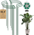 6-Pack 46.3” Plant Support Stakes, Steel Plant Cage & Peony Tomato Hydrangea Cage, Garden Stakes for Outdoor Plants, Heavy-Duty Plant Stakes, 16.7” Support + 29.6” Extension Tubes