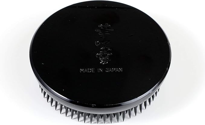 Wazakura Ikebana Kenzan Flower Pin Frog, Made in Japan, Floral Arranging Tool, Round - 61mm(2.4") Black