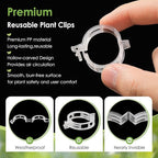 200 PCS Plant Support Clips - Reusable Tomato Clips for Climbing Plants Secured Plastic Garden Trellis Clips Plant Fixing Clips for Tomato Grape Cucumber Vine