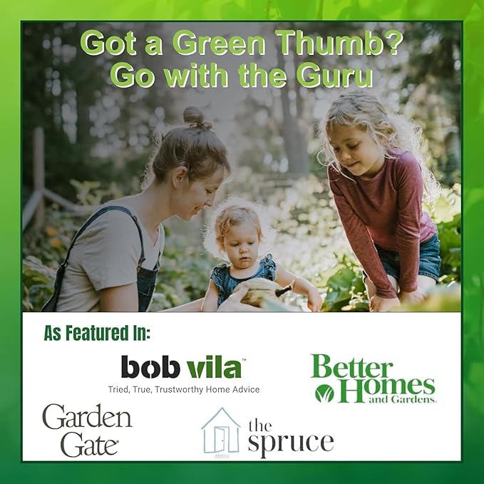 Garden Guru Patio Crack Weeder, Dandelion & Root Weeder Tool - Stainless Steel Weed Puller w Ergonomic Handle for Patio Sidewalk Driveway Cracks, Planting, Weeding, Flower & Vegetable Garden Care