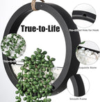 Boho Wall Decor, 2Pcs Fake Hanging Plants Artificial Succulents, Indoor Hanging Planter Greenery Decor, Perfect for Bathroom Living Room Bedroom Office Washroom, Faux Succulent Wall Floating Plants