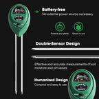 VIVOSUN Soil Tester, 3-in-1 Plant Moisture Meter Light and PH Tester for Home, Garden, Lawn, Farm, Indoor and Outdoor Use, Promote Plants Healthy Growth