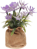 UPKOCH Realistic Faux Phalaenopsis Orchid Potted Plant, Lifelike Artificial Flower with Jute Bag, Home and Office Table Décor for Living Room and Bedroom