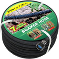 Taisia 5/8" Soaker Hose 75 ft Round Rubber Garden Water Hoses, Heavy Duty Drip Hose for Watering Irrigation, Water Seeper Soaker Hoses for Garden, Lawn and Plants