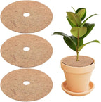 CREATCABIN 3Pcs Coconut Fiber Mulch Ring 23cm Tree Plant Protector Mat Natural Coco Coir Tree Protection Ring Plant Pot Soil Cover Disc Plant Cover for Indoor Outdoor Trees Plants Landscaping