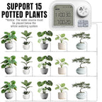 Raddy WS-74 Solar Drip Irrigation System with Smart APP Control, IPX7 Waterproof, Adjustable Soil Moisture Sensor, 2600mAh Battery, Automatic Watering Kits for Indoor Outdoor 15 Potted Plants