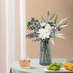 Leftover Fake Flowers in Vase,Faux Flowers in Vase,Table Centerpieces for Dining Room,Flower Centerpieces for Tables,Artificial Flowers,Kitchen Decor,Coffee Table Decor