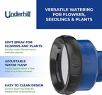 Underhill Commercial Gentle Spray Shower Nozzle, Garden Water Hose Sprayer for Watering Plants and Flowers, 3/4", Includes 3 Stainless Steel Pattern Plates (450, 750 and 1000 Holes)