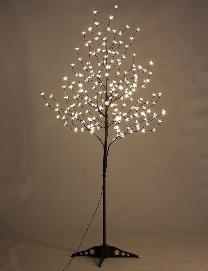 Lightshare 6.5FT 208 LED Cherry Blossom Tree, Lighted Artificial Tree for Decoration Inside and Outside, Home Patio Wedding Festival Christmas Decor