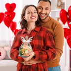 Gifts for Mom Birthday Gifts for Women Preserved Rose Forever Flower in Glass Angel Figurines Fresh Flowers for Delivery Anniversary Real Colorful Roses for Grandma Her Wife Mothers from Daughter