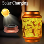 Solar Lanterns Outdoor Waterproof Gifts for Women Grandma Gifts for Mom Human Dog Projection Garden Decor Solar Hanging Lantern Metal for Patio Yard Festival Pathway Landscape