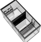 LYL LEYOULAND Adjustable Sump Baffle Kit - Refugium Kit for 40 Gallon Breeder Tank - Reef Aquarium - Saltwater Aquarium Filter System- Protein Skimmer Sump