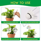 ZephyrBloom 13 oz Up 2 Weeks Large Plant Watering Globes & Bulbs, Self Watering Glass Globes to Water Plants While Away, Indoor Outdoor Automatic Slow-Release Watering Bulbs for Houseplants 2 Pack
