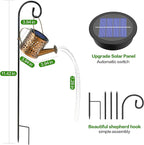 Solar Lights Outdoor Decorative, 2 Pack Metal Watering Can Lights Outdoor Waterproof, Small Patio Light Yard Lawn Pathway Decor, Gardening Gifts for Women Mom Grandma