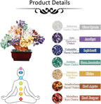 Feng Shui Quartz Crystal Money Tree Bonsai Style Decoration for Luck and Wealth (Multicolor)
