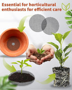 50PCS Flower Pot Hole Mesh Pad, 2 inch Rounds Drainage Hole, Plant Pot Drainage Mat, Plant Potting Mat to Prevent Soil Loss, Gardening Gifts for Friend