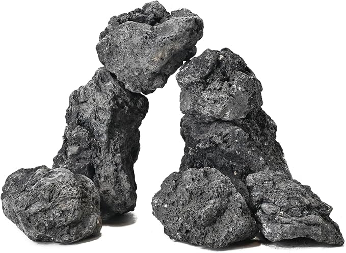 Aquarium Rocks for Fish Tank Bonsai Succulent Planters Garden Aquascaping Landscaping 10lb Natural Volcanic Lava Stones Decorative Indoor and Outdoor (6-8pcs 4-7 inches)