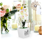 HEALLILY Artificial Orchid Bonsai Plant Faux Phalaenopsis Decoration for Home Office Wedding Table Centerpieces Potted Flower for Lively Indoor Atmosphere
