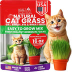NatureZ Edge Premium Cat Grass Seeds for Indoor Cats, Non GMO - 1 lb Oat, Wheat, Barley & Rye Grass for Indoor Cats, Cat Plant, Kitty Lawn, Pet Grass, Hierba para Gatos, Made in USA