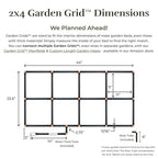 Garden Grid Watering System, 2x4 | Drip Irrigation System for Garden Beds - But Better | Pre-Assembled, Waters Every Plant, 1-Minute Setup, Lasts 5-10x Longer Than Drip | USA-Made Quality | 22.5"x44"