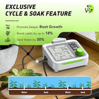 RAINPOINT Large Display Automatic Plant Waterer Indoor for Pot Plant,Cycle & Soak Mode Vacation Self Watering Drip Irrigation System Device Kit Herb Garden Greenhouse Grow Tent Water 10-15 Plants