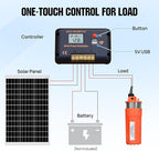 ECO-WORTHY Solar Well Pump Kit - 100W Solar Panel with 12V Deep Well Water Pump for Off-grid Living or Irrigation, Farm & Ranch-DELIVERY IN 2 PARCELS One