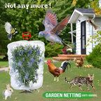 Fruit Tree Netting - Easy Install Plant Protection Cover, Reusable Garden Mesh Bag for Blueberry Bushes/Tomato - Block Birds/Insect/Squirrels (6, 6x7.2 FT)