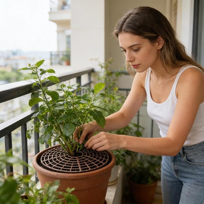 Plant Covers - 4PCS Breathable Protectors | 11x1in Cat-Resistant Flower Protection Covers, Breathable Guard for Outdoor Yard, Patio, Porch, Apartment, Dorm, Home Decor