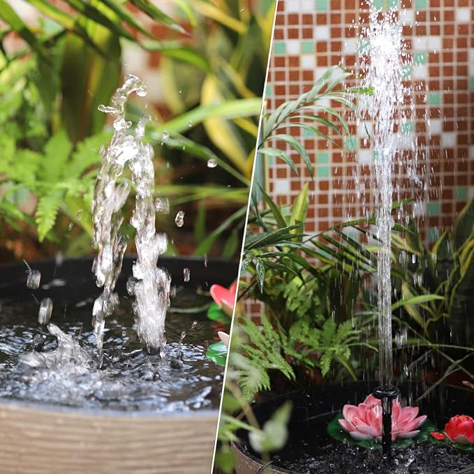 Plastic Fountain Nozzle 1/2, Fountain Head for Garden, Ponds, Tabletop Fish Ponds, Use for Indoor and Outdoor, 9 Components and 5 Different Shapes for Easy Installation, Pool Aerator Nozzle