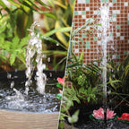 Plastic Fountain Nozzle 1/2, Fountain Head for Garden, Ponds, Tabletop Fish Ponds, Use for Indoor and Outdoor, 9 Components and 5 Different Shapes for Easy Installation, Pool Aerator Nozzle