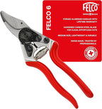 Felco F6 Pruning Shears – 7.7" Swiss-Made Garden Clippers for Medium Hands | Hand Pruners for Gardening | Garden Tool Cutter with Precision Bypass Blade, Forged Aluminum Handles, Replaceable Parts